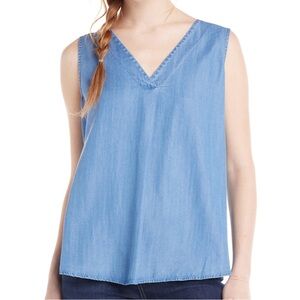 Blue Denim Women's Top size S 4/6 NWT
